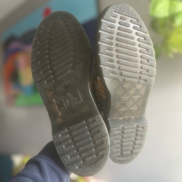 Dr. Martens Black Floral Mary Jane Buckle Flats - Picture 3 of 5